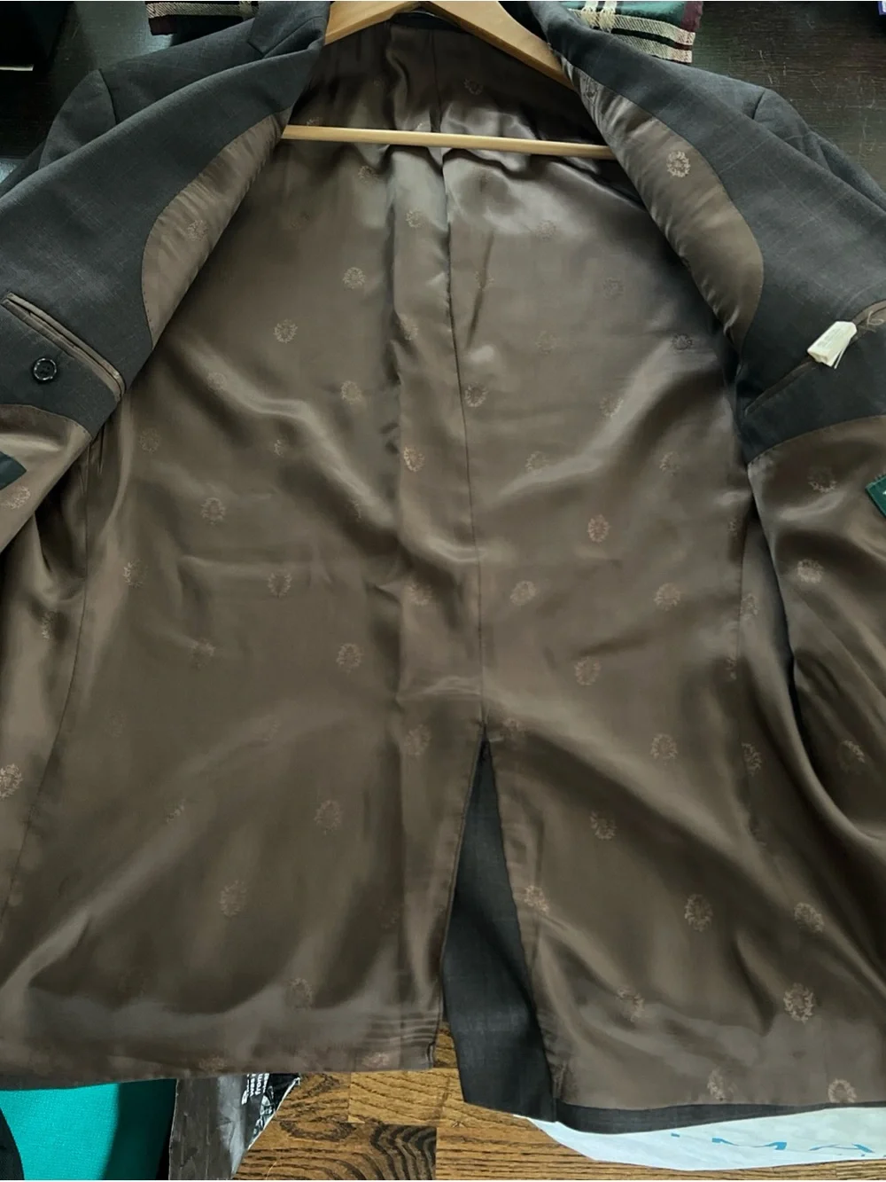 Lauren Ralph Lauren Men’s 42R 100% Wool Blazer Plaid Brown Sport Coat 2 Button